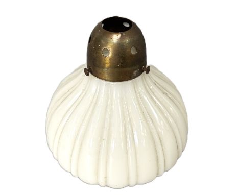 An opaque glass pendent light, 16 cm.