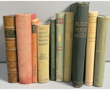 BOOKS: to include; "Portrait of A Village" by Francis Brett Young, "All Quiet on the Western Front", "Abbie", "Bleak House", 