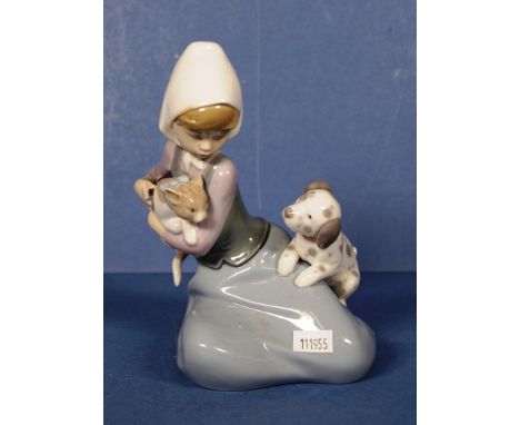 Lladro little friskies figurine height 18cm approx