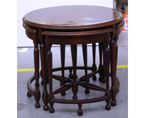 Vintage round nest of tables 56cm diameter, 48cm high