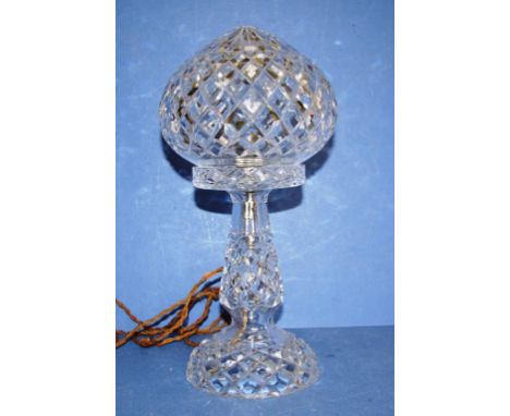 Large vintage cut crystal lamp 34cm high approx.