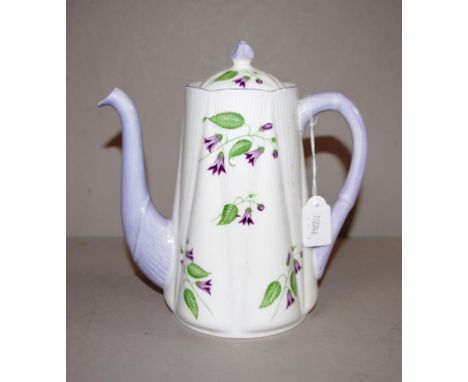 Vintage Shelley "Campanula" coffee pot marked to base and #13886. Height 20cm approx.