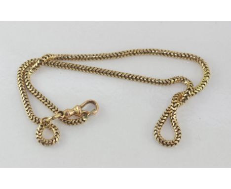 14ct rose & yellow gold chain with parrot clasp weight: approx 10gm, size: approx 38cm length