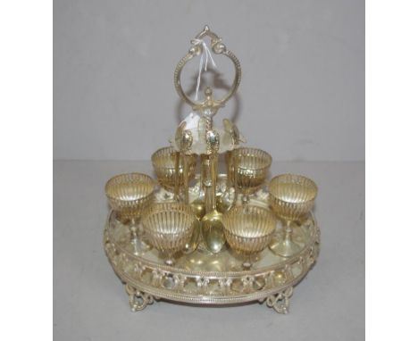 Vintage silver plated egg cruet