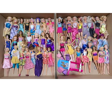 Fashion doll group x forty-six including Mattel Barbie plus others, unchecked for completeness or correctness, Fair to Good; 