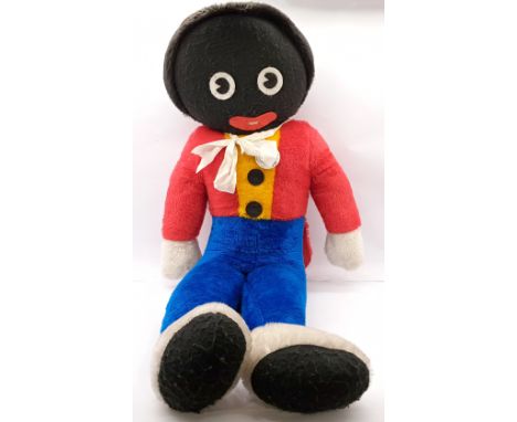 Large Golly Plush Figure, Unjointed, Felt Applied Features, Good; 53cm/135cm.&nbsp;These items are listed on the basis they a