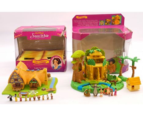 Bluebird Disney Tiny Collection / Polly Pocket Vintage Sets Including: (1) Snow White &amp; The Seven Dwarfs Cottage (2) Matt