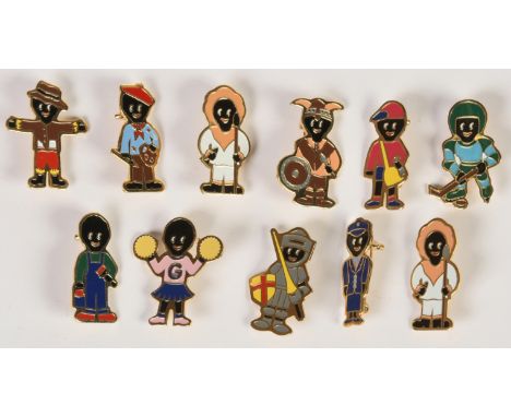 Robertsons Golly collection of November 1996 issue badges x eleven, 30mm high, includes: 185 Artist; 186 Cheerleader; 187 DIY