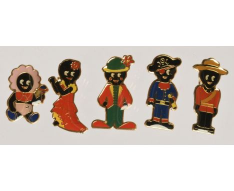 Robertsons Golly Baby set 1996 x five, includes: 180 Baby; 181 Clown; 182 Mountie; 183 Flamingo Dancer; 184 Pirate; Near Mint