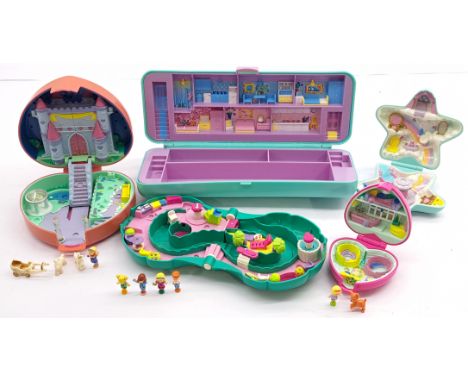 Bluebird Vintage Polly Pocket Sets Including: (1) 1992 Starlight Castle, (2) 1993 Precious Puppies, (3) 1992 Fairy Wishing Wo