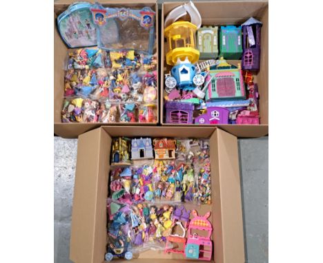 Quantity Of Mattel Polly Pocket / Disney Dolls &amp; Playsets To Include: Dolls, Clothes, Animals, Disney Animator Mini Micro