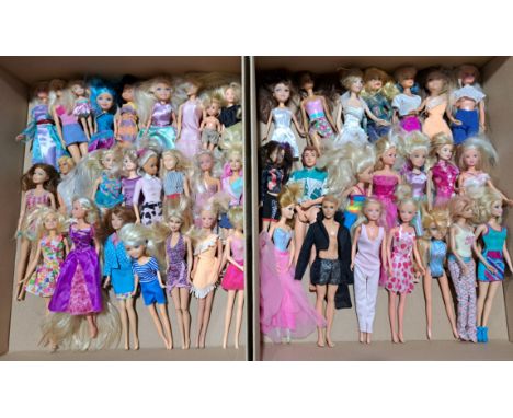 Fashion dolls x forty-five including: Mattel Barbie, plus others; unchecked for completeness or correctness; Good to Good Plu