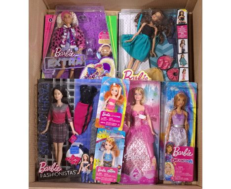 Mattel Barbie Group Including: (1) Barbie Fashionistas 36 Chic With A Wink Dolls &amp; Fashions, #DTD99, (2) Barbie Extra Dol