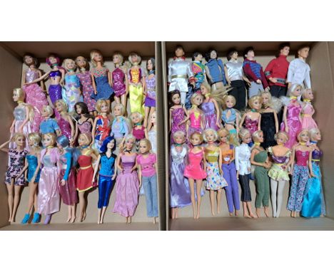 Fashion doll group x forty-eight including: Mattel Barbie, plus others; unchecked for completeness or correctness; some would