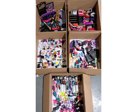 Mattel Monster High Dolls and accessories including: Frankie Stein, Draculaura; various clothing, moped, beds, chairs; plus o