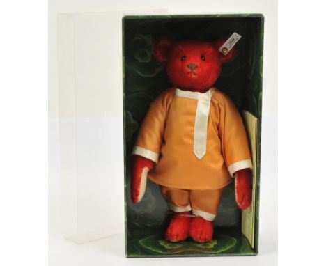 Steiff Alfonzo 1908 replica teddy bear, white tag 406195, LE 5000, mohair, certificate, Excellent Plus, still retained within