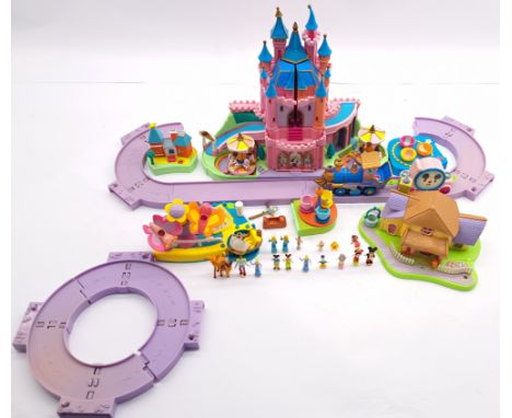 Bluebird Disney Vintage Polly Pocket Pair Including: (1) Magic Kingdom Castle Playset, (2) 1995 Minnie Mouse Surprise Party H