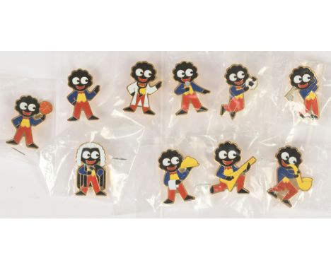 Robertsons Golly set 1998 x ten, 30mm, includes: 196 Basketballer; 197 Doctor; 198 Goalkeeper; 199 Golfer; 200 Guitarist; 201
