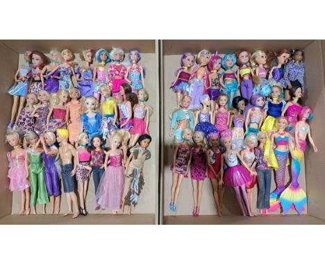 Fashion doll group x forty-seven including: Mattel Barbie, mermaids, plus others; unchecked for completeness or correctness, 
