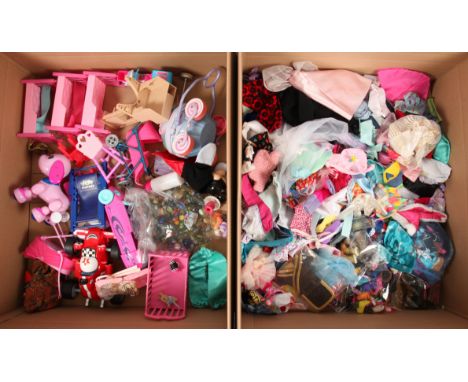 Collection of mainly modern issue fashion doll and other clothing, boots, shoes, accessories, etc: includes Mattel Barbie, Pe