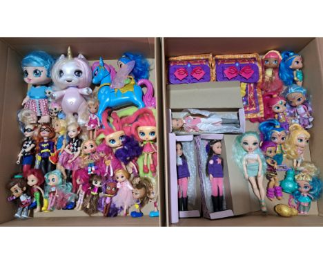 Fashion dolls and other group including: Mattel Shimmer and Shine, MGA Rainbow High, Kid Kreations Pony Parade; plus others, 