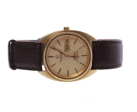 GENTLEMAN'S GOLD PLATED OMEGA CONSTELLATION AUTOMATIC CHRONOMETER WRISTWATCH1972, signed twenty three jewels calibre 1021 aut