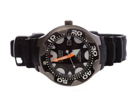 GENTLEMAN'S CITIZEN ECO-DRIVE TITANIUM PROMASTER DIVER'S WRISTWATCHreference 940053, Eco-Drive movement, the black dial with 