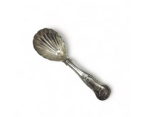 A George III  silver caddy spoon with marks for William Eley I &amp; William Fearn, London 1821. 