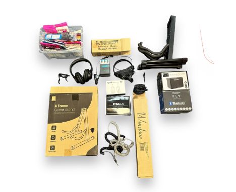 Range Of Music Accessories. Including wireless guitar system, Blackstar Fly 3 Bluetooth speaker system, with additional speak