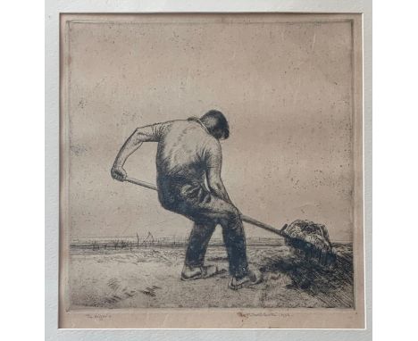 Robert Sargent Austin (British, 1895-1973), ‘The Digger’ etching on paper. Signed and titled in pencil, framed and glazed. 18
