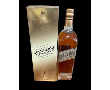 Johnnie Walker - Gold Label Reserve Blended Scotch Whiskey &amp; Box. A 1 litre sealed, unopened bottle of Johnnie Walker gol