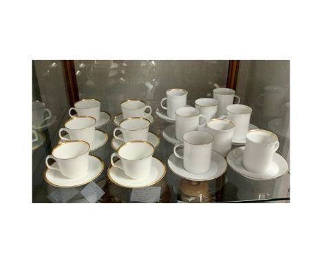 Minton, Horizon pattern tea service H. 5252, to include six teacups and six saucers, plus a similar Rosenthal Germany coffee 