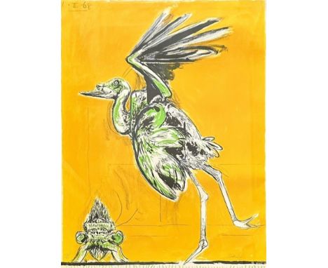 Graham Sutherland (British, 1903-1980), ‘Bird about to take Flight’, 1968, limited edition lithograph print, 44/70. Signed Su