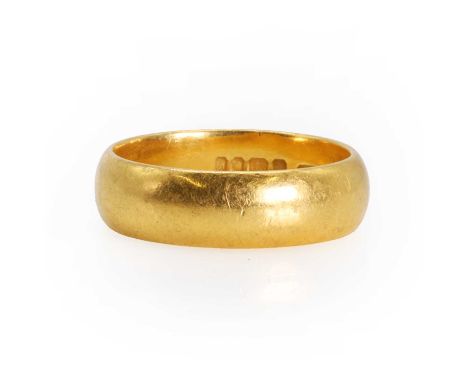 A 22ct gold wedding ring, London 1971, 5.95gRing size K½