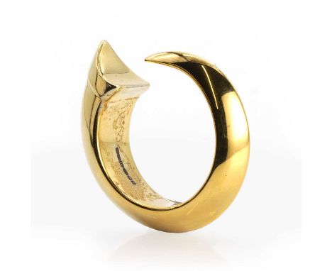 A silver gilt 'Tusk' ring, by Shaun Leane, London 2009, 13.63gRing size MCondition ReportUnsold jeweller's stock. Appears to 
