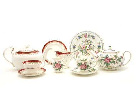 A Wedgwood 'Charwood' pattern tea service, together with an Aynsley 'Durham' pattern tea service
