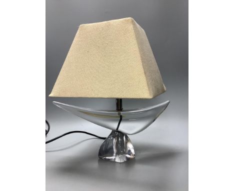 A Daum abstract glass table lamp