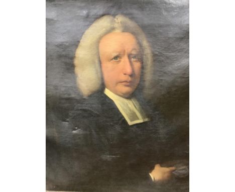 Early 19th century English School, oil on canvas, Portrait of a clergyman, 75 x 62cm