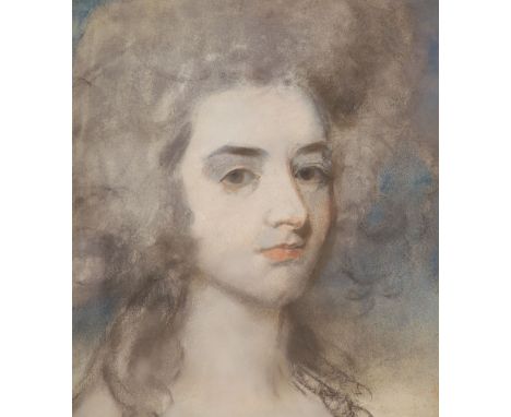 Attributed to John Russell (1745-1806), pastel, Portrait of a lady believed to be Charlotte Sophia Granville, 32 x 28cm