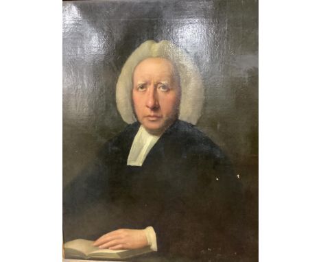 Early 19th century English School, oil on canvas, Portrait of a clergyman, 75 x 62cm