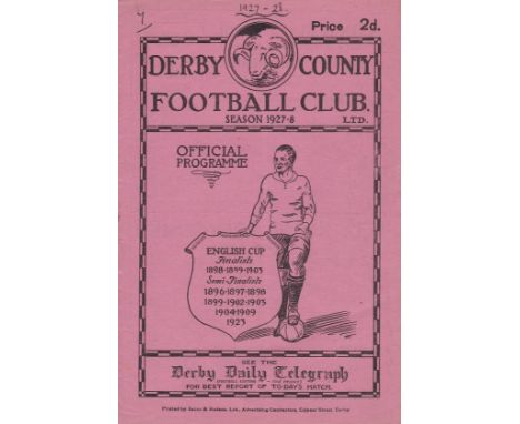 DERBY COUNTY v MIDDLESBRO     First Division game played 28 Apr 1928, Derby won 2-1.  A highly significant match for Middlesb