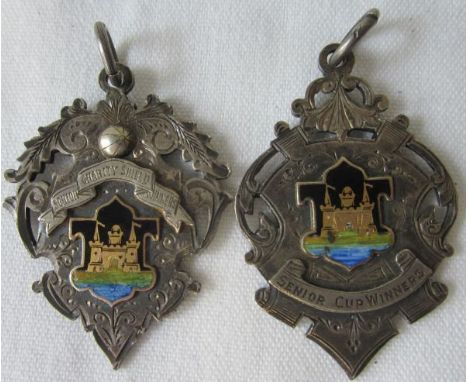 SURREY SENIOR CUP 1896-REIGATE PRIORY    Two Surrey County FA medals, both 1896-1897 season winners medal, Surrey FA  Senior 