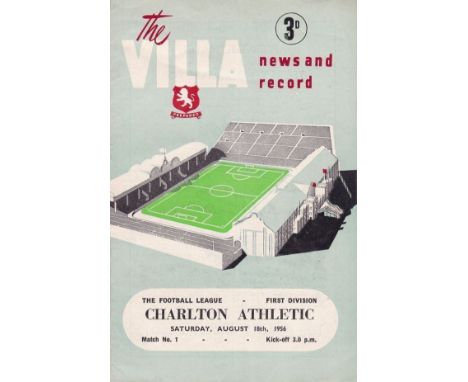 ASTON VILLA 56-57   Forty Villa home programmes, 56-57, twenty five First team games, some of which also includes reserves pl