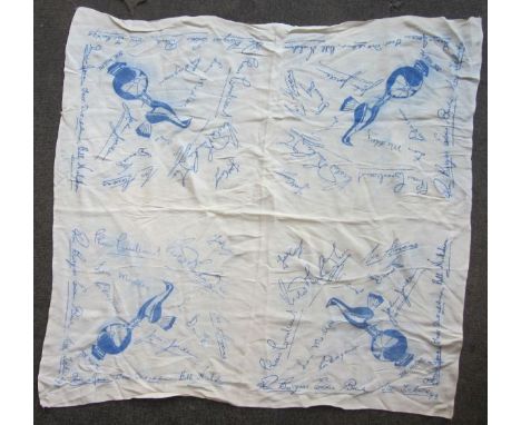 WORLD CUP 1966   T-towel made of Irish Linen commemorating the 1966 World Cup. Colourful item which lists previous winners, h