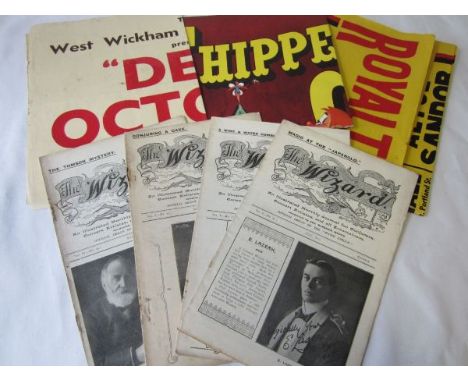 MAGIC MAGAZINES & POSTERS     Twenty five magazines "The Wizard", four different editions with duplication, 3 x March 1909, 2