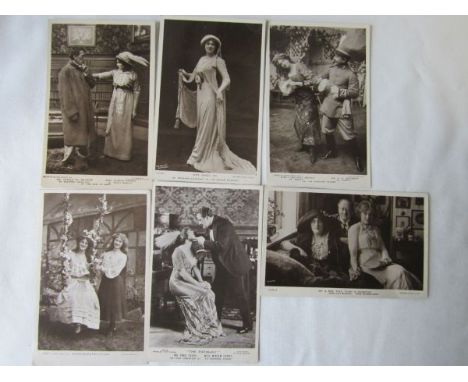 SHOWBIZ & THEATRE     Six black & white postcards from the early 1900's, 5 issued by Rotary No. 4235Q The Dust of Egypt, No. 