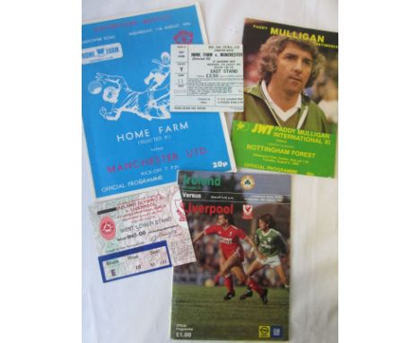 IRISH REPUBLIC    Programmes for 3 games played in the Irish Republic, two with tickets. Those with both programme and ticket