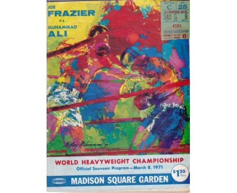 MUHAMMAD ALI V. JOE FRAZIER 1971      Official on-site programme and ticket plus a Boxing Illustrated collector's issue and p