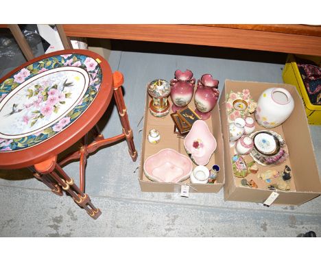 A quantity of decorative china, to include: a pair of twin-handled vases; Maling; Aynsley; Coalport; together with a modern s