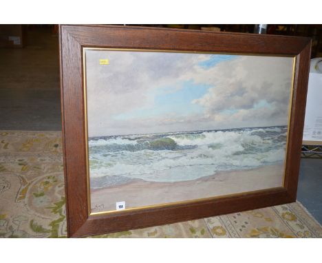 A colour print - Cresting waves, after Hans F. Bogody?